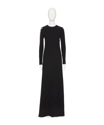 Valentino Long-sleeved Dress In Black