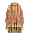 Valentino Kurzes Kleid Aus Voyage Imaginaire Kaschmir-musselin Frau Multicolor 44 In Brown