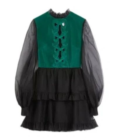 VALENTINO SHORT EMBROIDERED ORGANZA DRESS