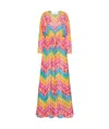 Valentino Chevron 24 Muslin Abendkleid Frau Multicolor 38 In Multi-color