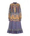 Valentino Long-sleeved Dress In Multicolor