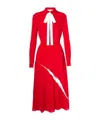 Valentino Bow-fastening Dress In Red