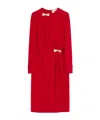 Valentino Embroidered Cady Couture Midi Dress Woman Paris 44 In Red