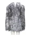 Valentino Long-sleeved Fur In Gray