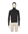 Valentino Hooded Sweater With Long Sleeves And Ribbed Cuffs In Black