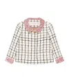 Valentino Check-pattern Tweed Jacket In White