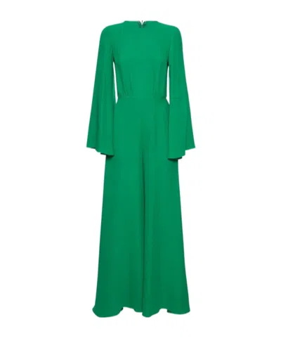 Valentino Long-sleeved Jumpsuit In Green