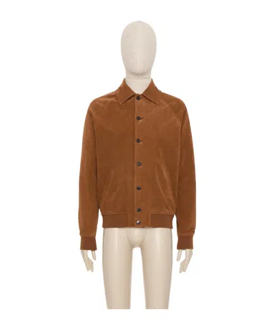 VALENTINO VALENTINO BUTTON-UP LONG-SLEEVED BOMBER JACKET