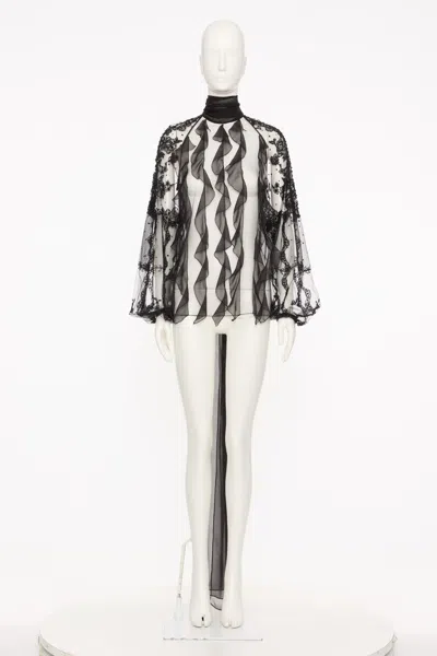 Valentino Long-sleeved Shirt In Black