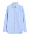 Valentino Light Blue Shirt With Jewelled Buttons In Blue