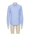 Valentino Vlogo Embroidered Long-sleeved Shirt In Blue