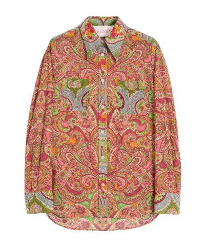VALENTINO VALENTINO ALL-OVER PATTERNED BUTTON-UP SHIRT