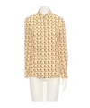 Valentino Garavani Petit Charles Print Shirt Shirt And Blouse White In Brown