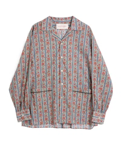 Valentino Long-sleeved Shirt In Gray