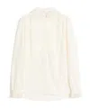 Valentino Bluse Aus Georgette Frau Elfenbein 50 In Ivory