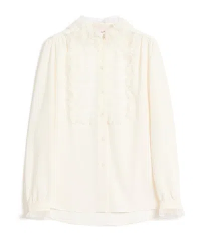 VALENTINO VALENTINO RUFFLE DETAILED GEORGETTE SHIRT