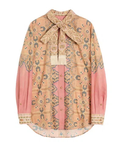 Valentino Long-sleeved Shirt In Nude
