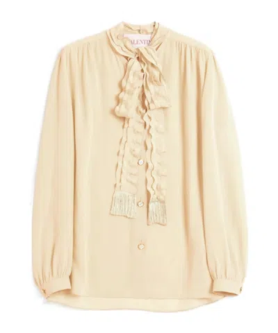 VALENTINO VALENTINO RUFFLED STRAIGHT HEM SHIRT