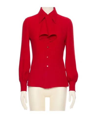 Valentino Long-sleeved Shirt In Red
