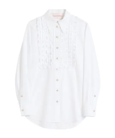 Valentino Long-sleeved Shirt In White