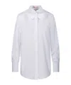 Valentino Cotton Poplin Shirt With Bow Detail In White