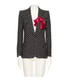 Valentino Garavani Women Printed Supergran Blazer In Black