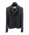 Valentino Long-sleeved Suit Coat In Black