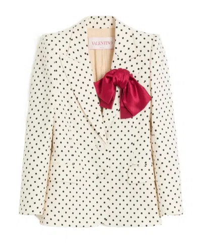 VALENTINO VALENTINO SUPERGRAN POLKA-DOT PRINTED BLAZER