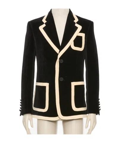 Valentino Long-sleeved Suit Jacket In Black