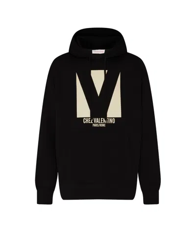 Valentino Sweatshirt Man In Black