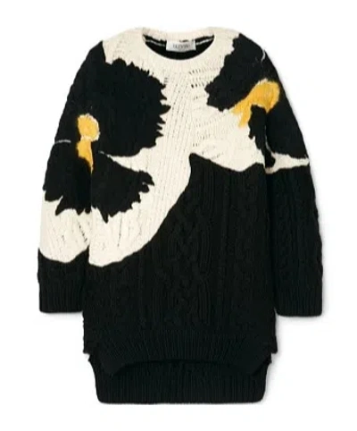 Valentino Long-sleeved Sweater In Black
