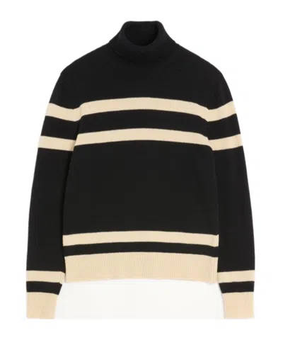 Valentino High-neck Wool Jumper With Vlogo Embroidery In Multi