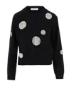 Valentino Long-sleeved Sweater In Black