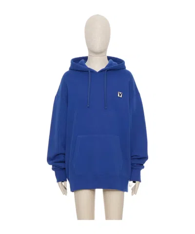 Valentino Long-sleeved Sweater In Blue