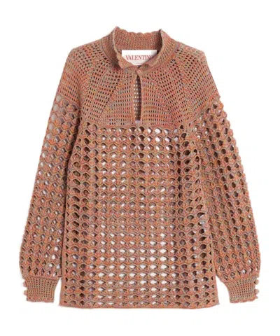 VALENTINO VALENTINO PERFORATED KNITTED SHIRT