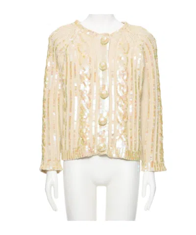 Valentino Long-sleeved Sweater In Gold