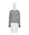Valentino Long-sleeved Sweater In Gray