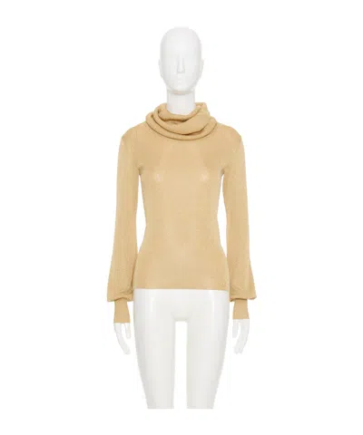 Valentino Long-sleeved Sweater In Nude