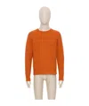 Valentino Wool Crewneck Jumper In Orange