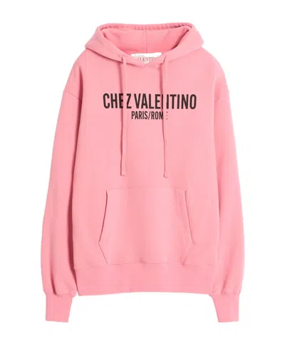 VALENTINO VALENTINO LOGO PRINTED DRAWSTRING HOODIE