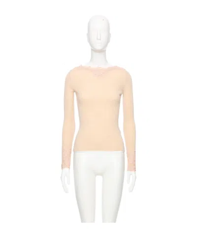 Valentino Long-sleeved Sweater In Pink