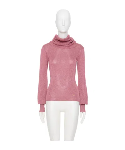 Valentino Long-sleeved Sweater In Pink