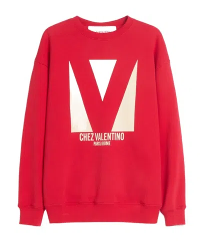 VALENTINO VALENTINO LOGO PRINTED CREWNECK SWEATSHIRT