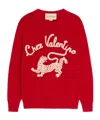 Valentino Long-sleeved Sweater In Red