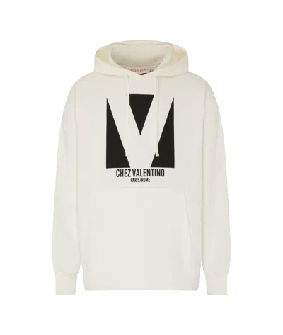 Valentino Sweatshirt Man In White