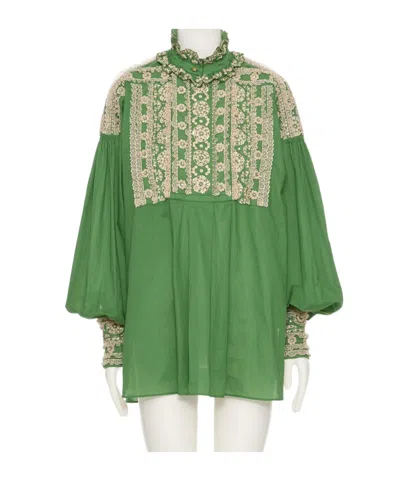 Valentino Long-sleeved Top In Green