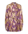 Valentino Silk-blend Floral-jacquard Blouse In Multicolor