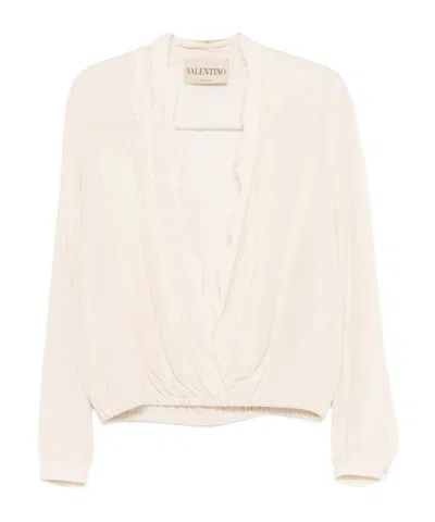 Valentino Long-sleeved Top In Neutral