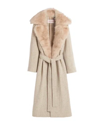 VALENTINO COAT IN TEXTURED COAT