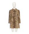 Valentino Long-sleeved Wool Coat In Nude